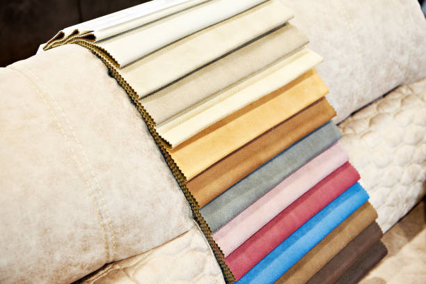 istock Fabric upholstery furniture samples in store 1360005837