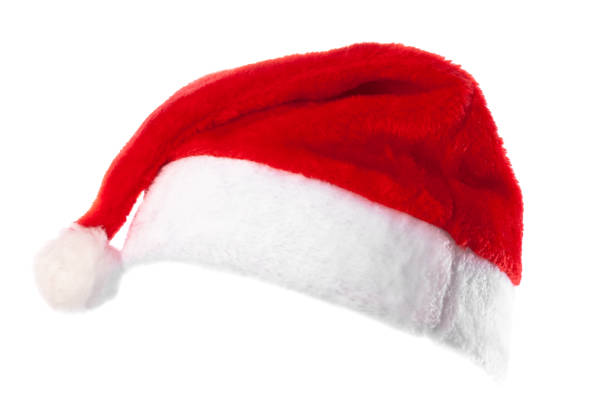 istock Red Santa Claus helper hat on white background, isolated 1360006254