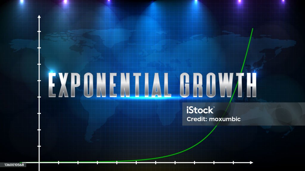 Exponential Beautiful Rising Graph Abstract Background Of Exponential Growth Chart Graph Stock ...