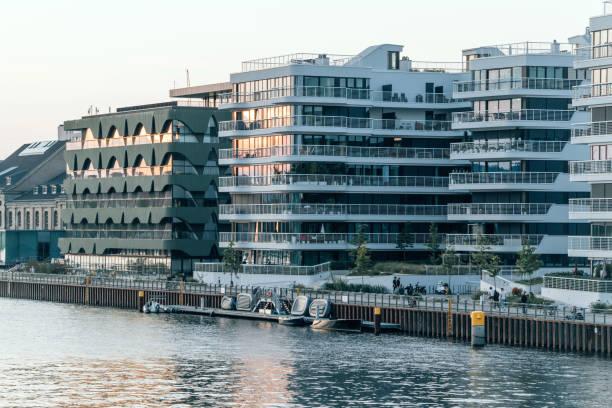 istock residential district at spree river in in Berlin, Germany 1360011864