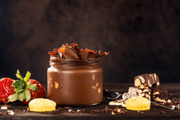 istock Chocolate Magnolia dessert with strawberries 1360012681