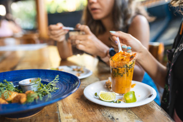 istock Shrimp broth and breaded shrimp 1360013737