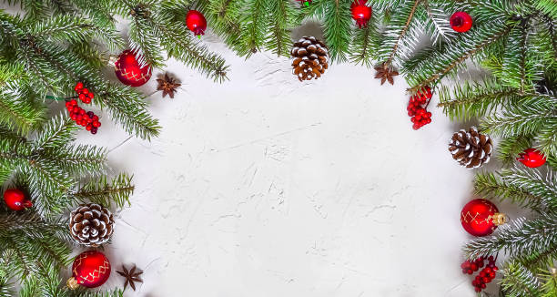 istock Christmas white grunge background and frame for wishes 1360015686