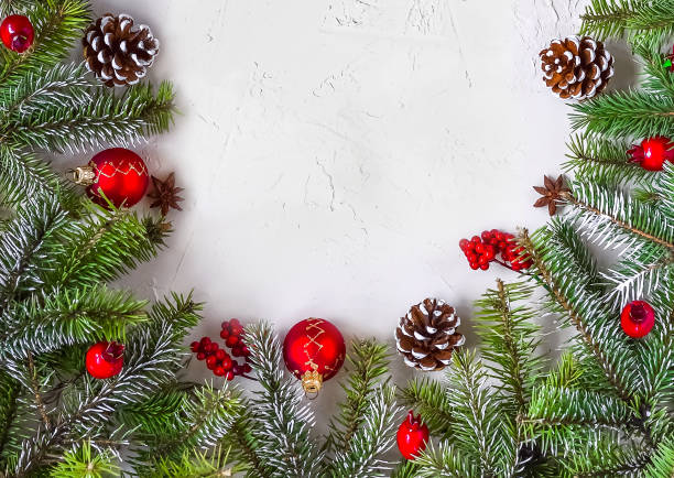 istock Christmas white grunge background and frame for wishes 1360015702