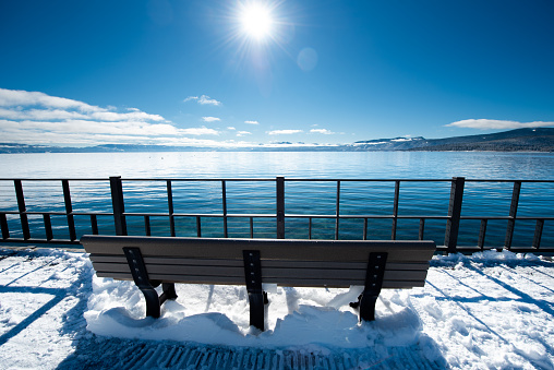 Beautiful, peaceful photographs of Lake Tahoe and surrounding regions. Winter landscapes on the shores of Lake Tahoe