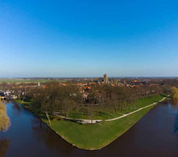 istock Aerial view on Elburg during winter 1360017212