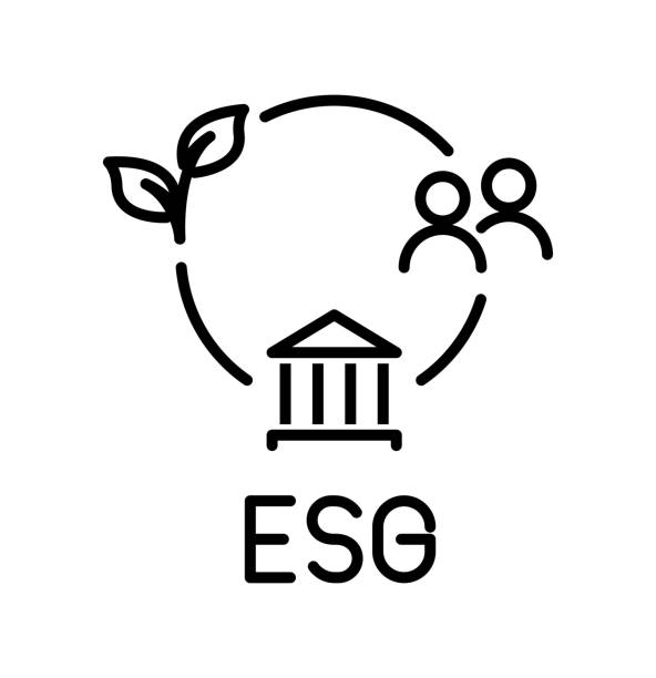 esg-, umwelt- und social-governance-symbol - esg stock-grafiken, -clipart, -cartoons und -symbole