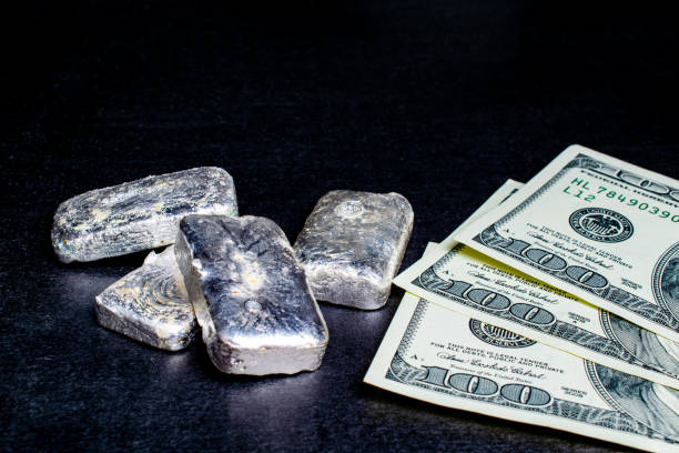 silver bars and hundreds of dollars