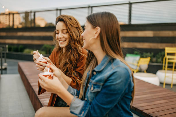 istock Two girls having fun on summer day 1360022206