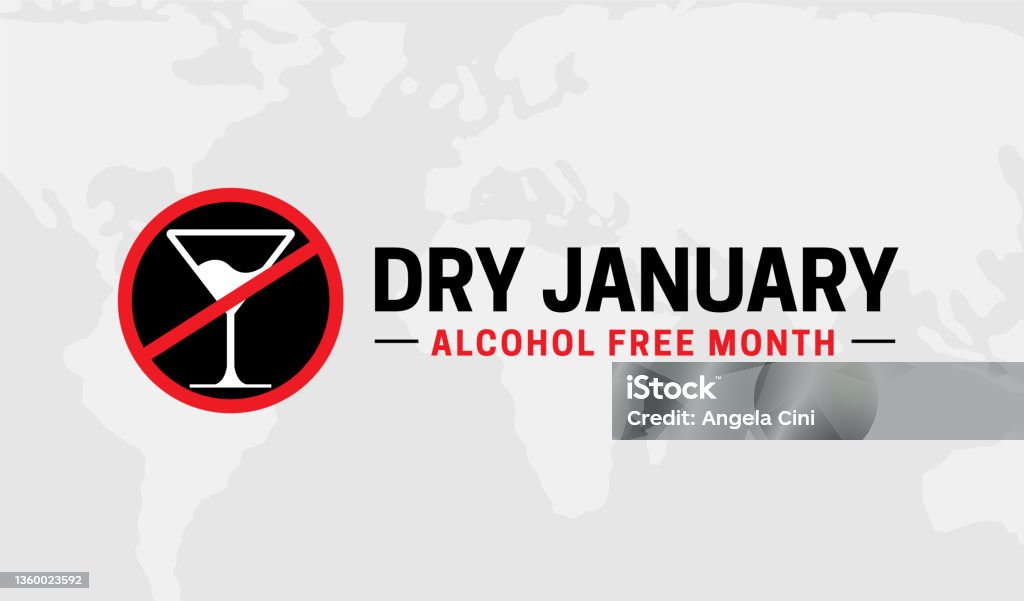 Dry January Background Illustration Banner - Royalty-free Droog vectorkunst