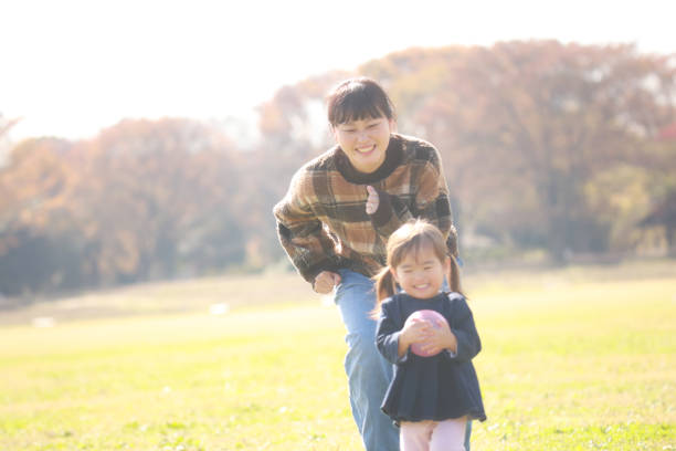 Smiley parent and child