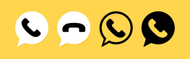 istock Answer phone call icon set. Incoming call. Vector line icon for Business and Advertising 1360025548