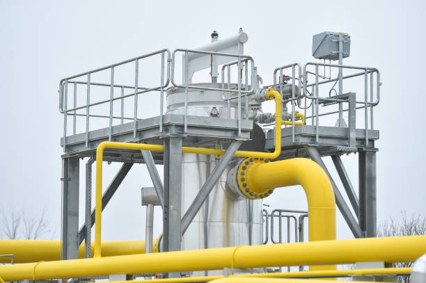 istock Industrial details from a natural gas storage facility 1360026264