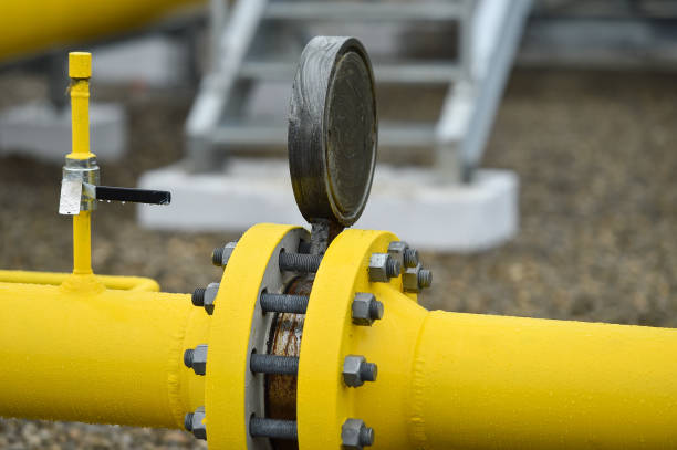istock Industrial details from a natural gas storage facility 1360026266