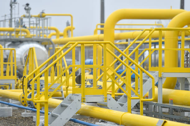 istock Industrial details from a natural gas storage facility 1360026269