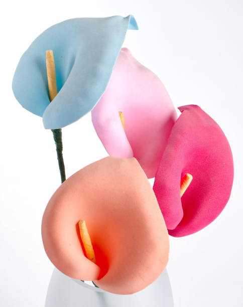 istock Foam Lilies in Glass Vase 1360026273