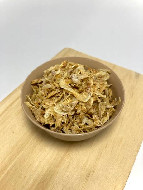 istock Dried little prawns in bowl 1360028924