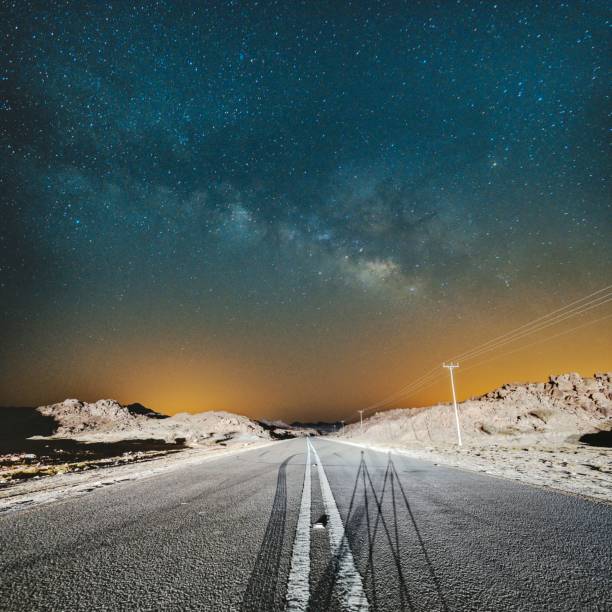 istock Milkyway above the highway 1360029061