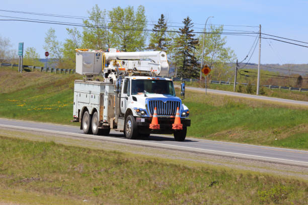istock Bucket truck 1360035080