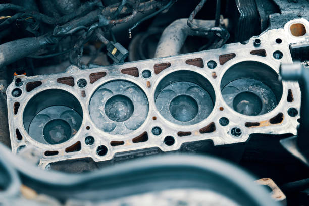 istock Cylinder block and piston of Diesel engine 1360035728