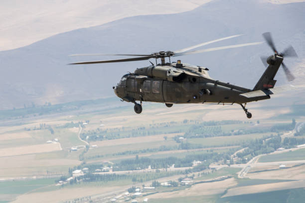 istock UH-60 Black Hawk Military Helicopter in flight 1360037870