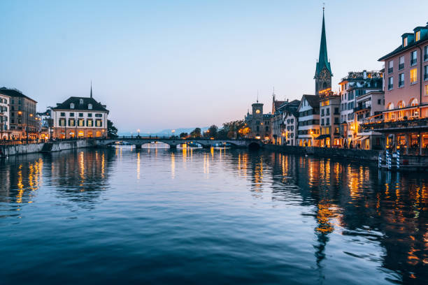 istock Zurich, Switzerland Cityscape From Limmat River 1360039571
