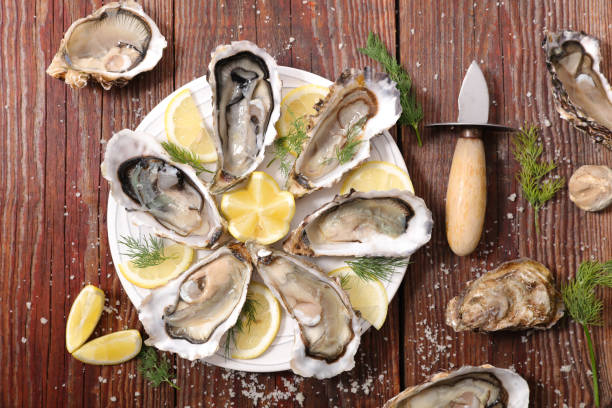 istock plate of oyster and lemon 1360046256