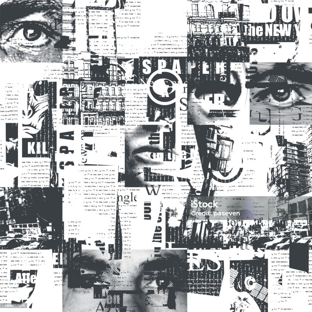 abstract seamless pattern on a newspaper theme - 免版稅報紙圖庫向量圖形 abstract seamless pattern on a newspaper theme - 免版稅報紙圖庫向量圖形