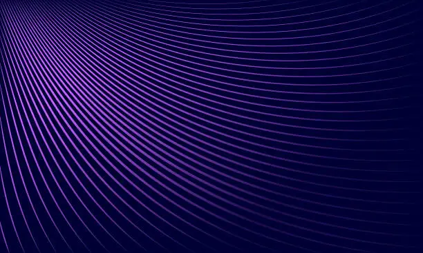 Vector illustration of Purple striped background. Art lines dynamic illustration.