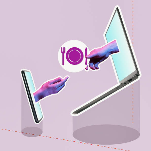 istock Online food ordering concept. 1360059626