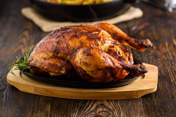 istock roast chicken on a hot plate 1360064493