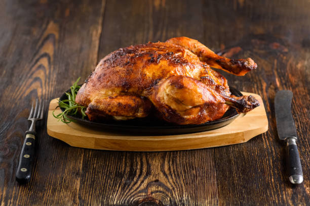 istock roast chicken on a hot plate 1360064522