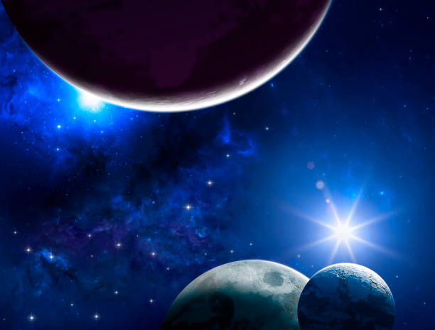 istock Planets and exoplanets of unexplored galaxies. Sci-Fi. New worlds to discover. Colonization and exploration 1360066526