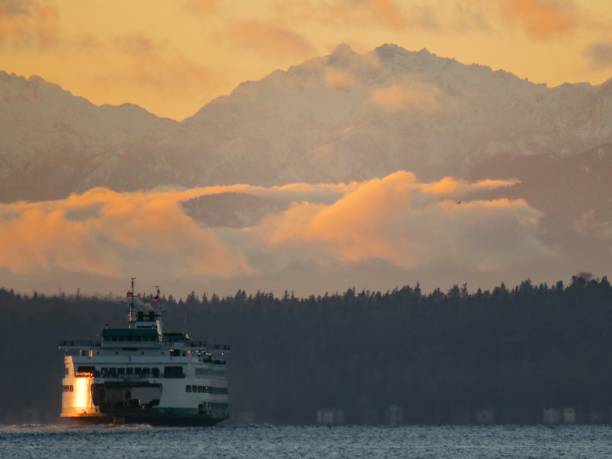 istock The Ferry Ride in Puget Sound at Sunset 1360067471