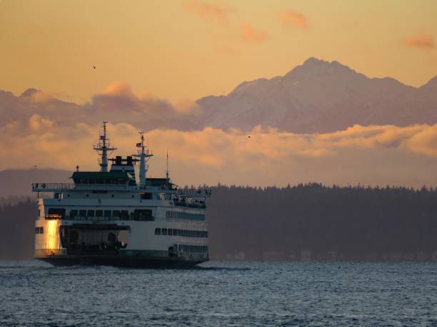 istock The Ferry Ride in Puget Sound at Sunset 1360067476