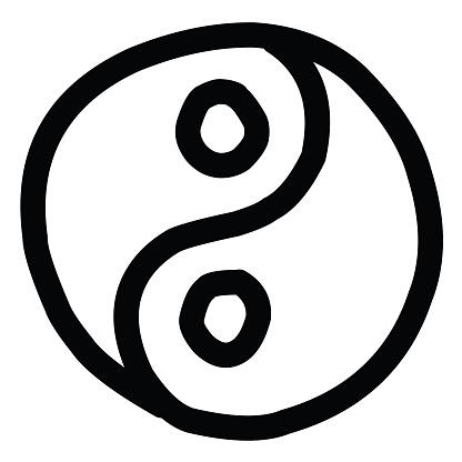 simple icon or symbol of taoism