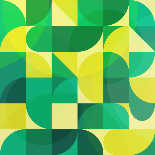 Neo geo seamless pattern design with green and yellow. Bauhaus fun texture illustration. For wrapping paper, packaging, wallpaper, cover, poster, template, and more Neo geo seamless pattern design with green and yellow. Bauhaus fun texture illustration. For wrapping paper, packaging, wallpaper, cover, poster, template mod stock illustrations