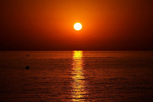 view of the amazing summer sea sunset