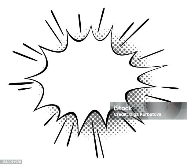Comic Frame Explosion Boom Frame Comic Explosion Template With Blank Message Place Stock ...
