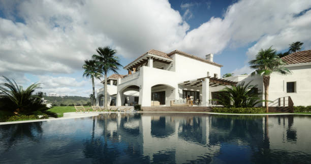 istock Exclusive Luxury Villa With Swimming Pool 1360076386