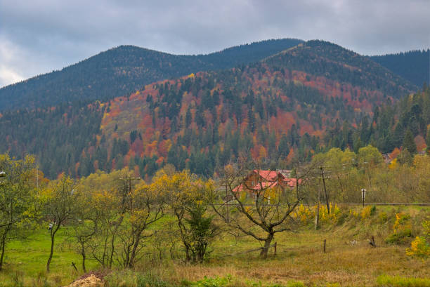 istock A small village located in a mountain valley. 1360077266