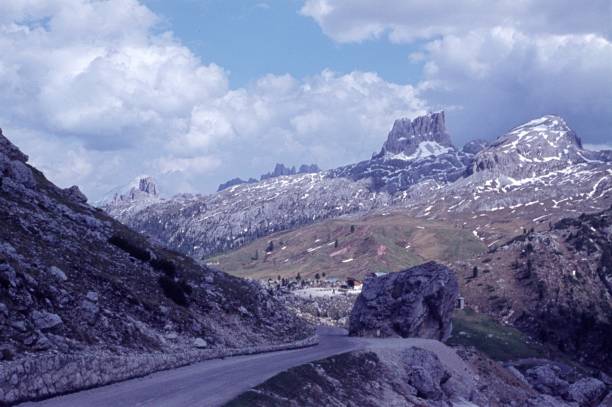 istock Alpine road around the Kassian in South Tyrol 1360078291