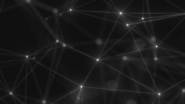 istock Abstract technology background from lines and dots. Plexus space geometrical backdrop 1360078451