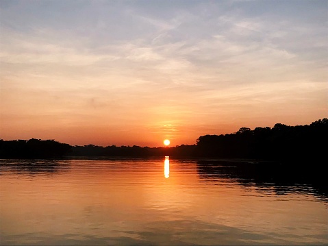 Sunrise in Amazon, Brazil.