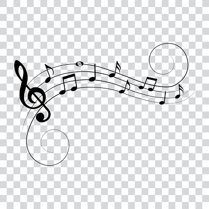 Music notes, symbols, vector illustration.