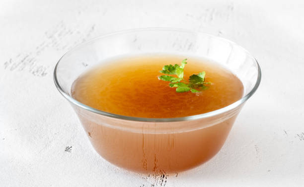 istock Bowl of beef bone broth 1360086797
