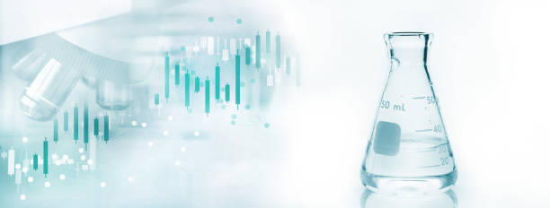 istock glass flask and microscope in soft white blue light medical science lab and research data information graph banner background 1360088500