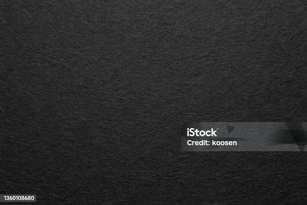 Black Paper Texture Background Stock Photo - Download Image Now - Textured, Textured Effect, Paper