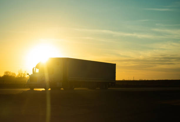 istock American Midwest Highway Semi Truck Transportation 1360114943