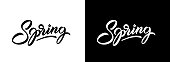 istock Handwritten lettering - Spring. 1360119293